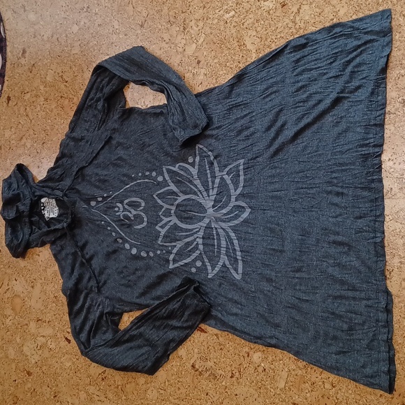 Sure Design Lotus Om Hoodie Dress All Cotton Size XL - Picture 1 of 6